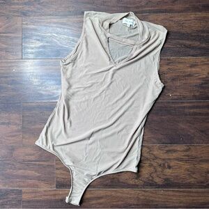 Ivy Rose Keyhole Sheer Halter Bodysuit